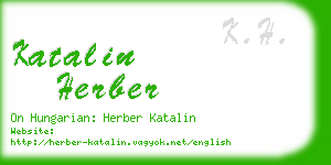 katalin herber business card